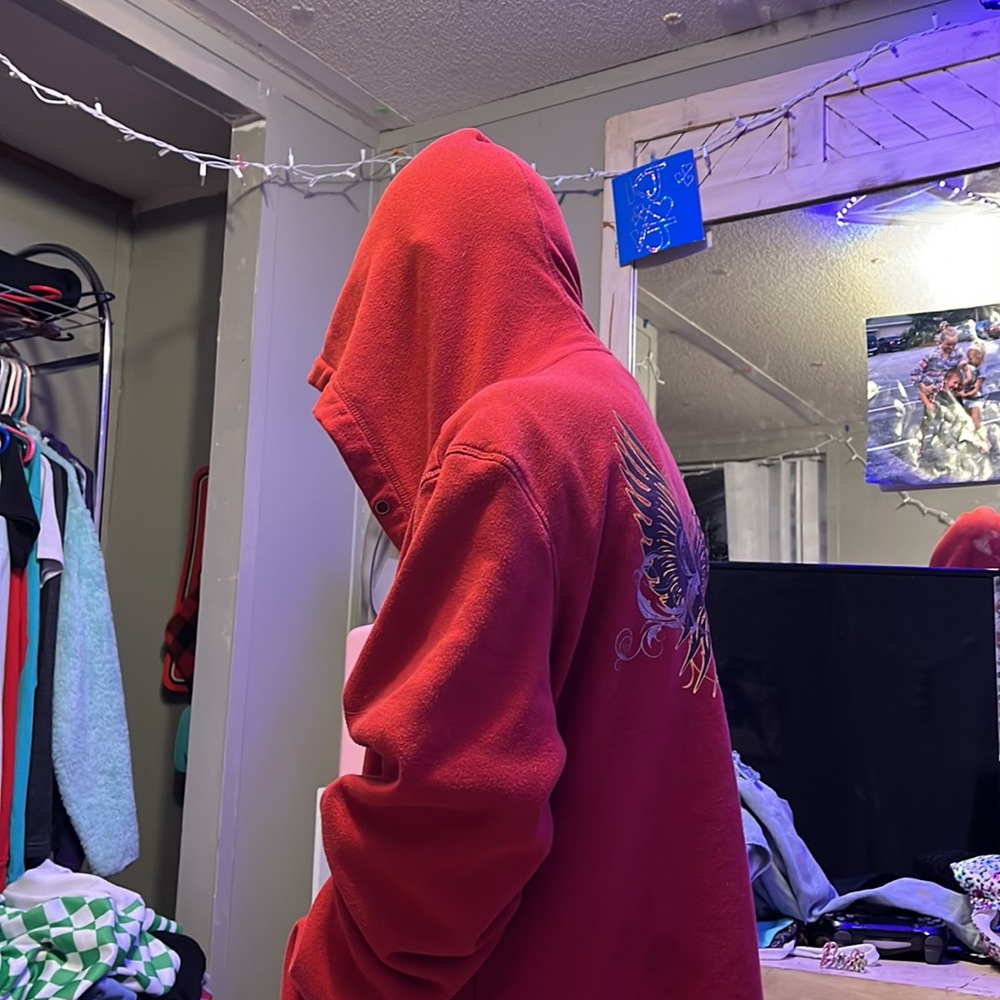 Red zip-up jacket - Picture 3 of 3